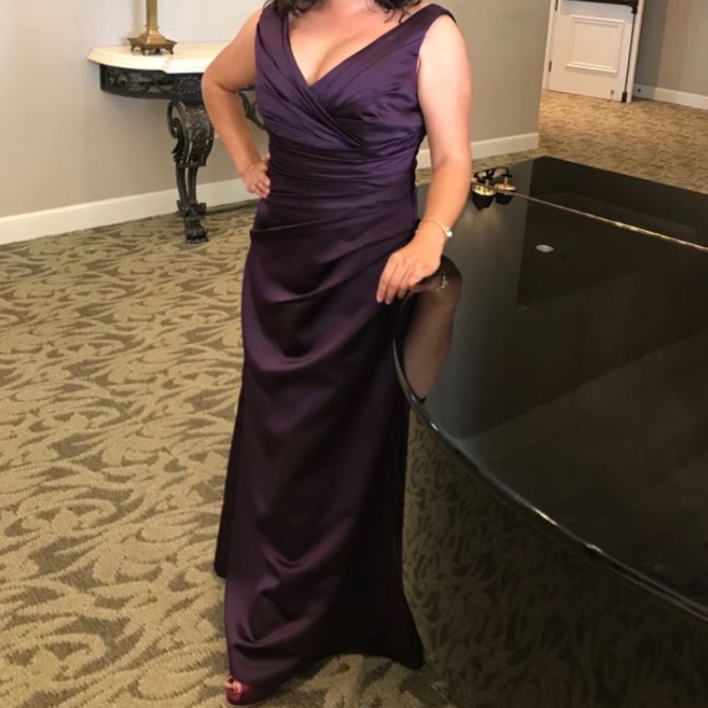 SORELLA VITA BRIDESMAID DRESS EGGPLANT PURPLE